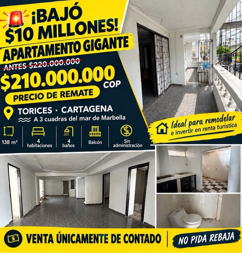 APTO GIGANTE EN TORICES PARA REMODELAR
