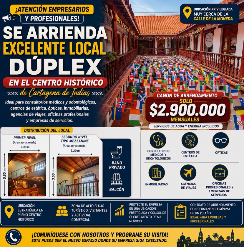 ARRIENDO DE LOCAL EN CENTRO HISTÓRICO