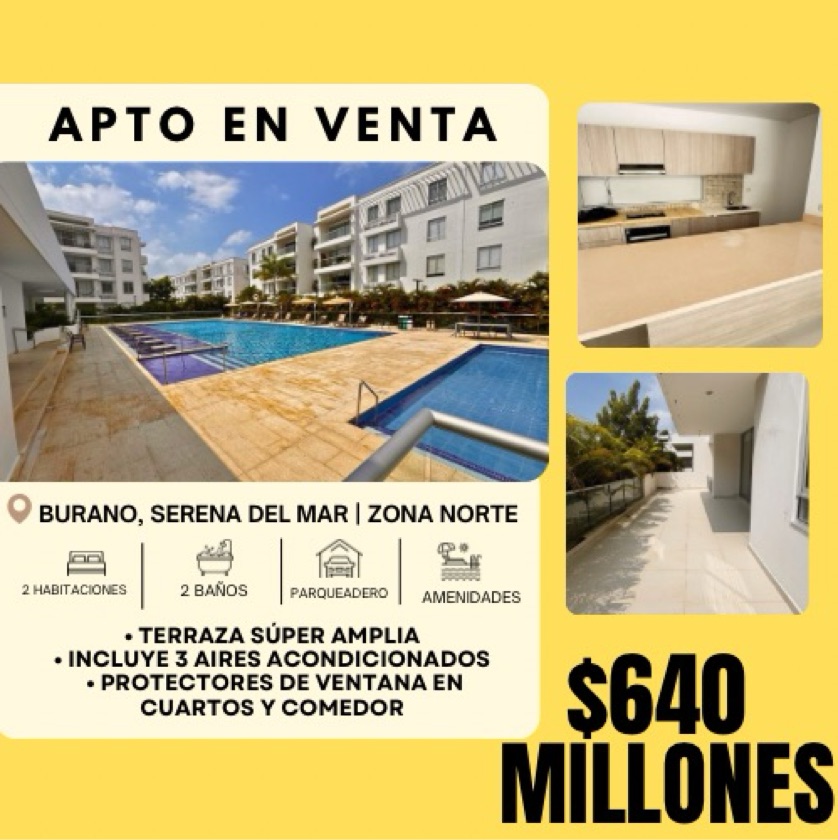 APTO EN VENTA BURANO SERENA DEL MAR | ZONA NORTE