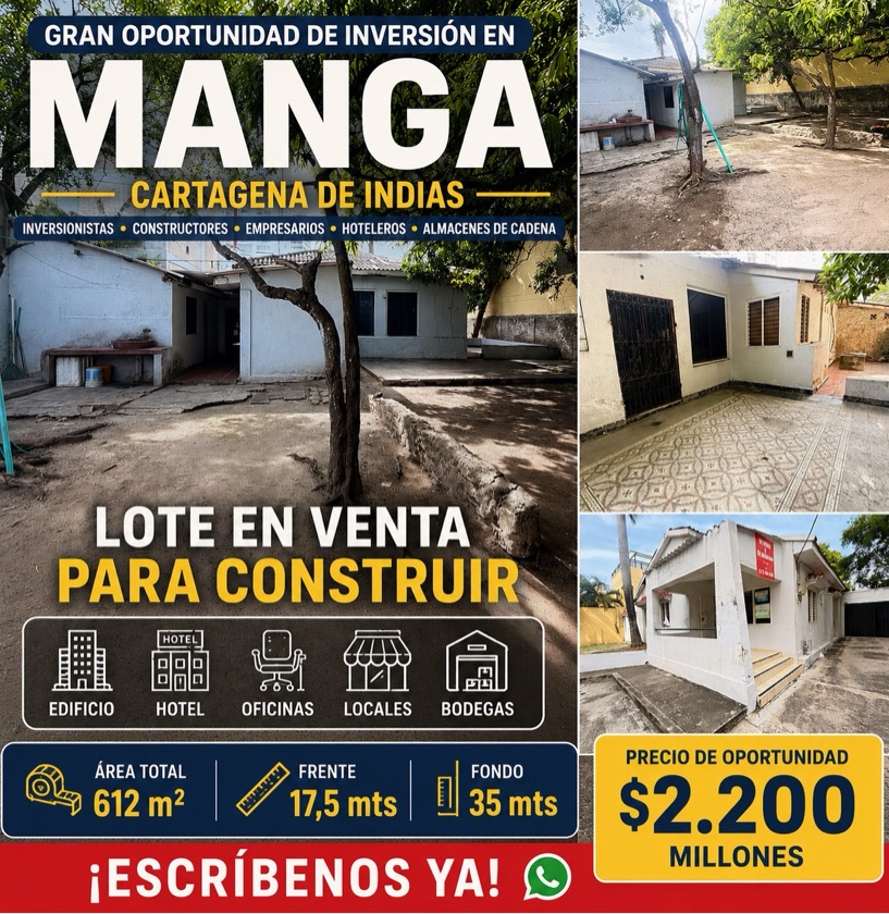 LOTE EN VENTA EN MANGA