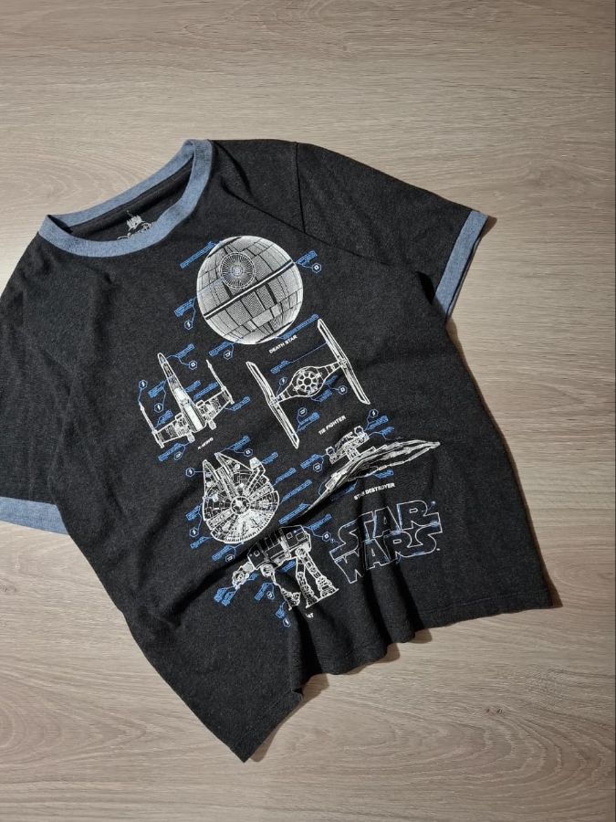 Disney Parks Star Wars Death Star Millennium Falcon T-shirt Tee
