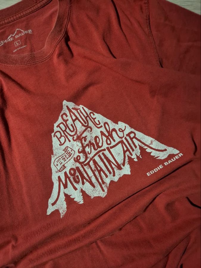 Eddie Bauer Breathe The Fresh Mountain Air T-shirt Tee