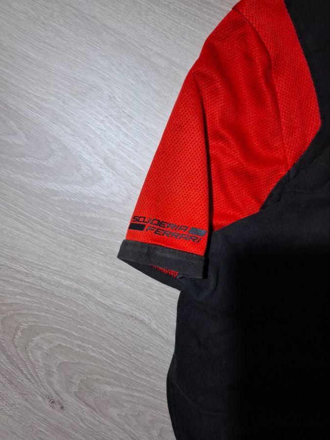 Puma Scuderia Ferrari Black Red Mesh T-Shirt