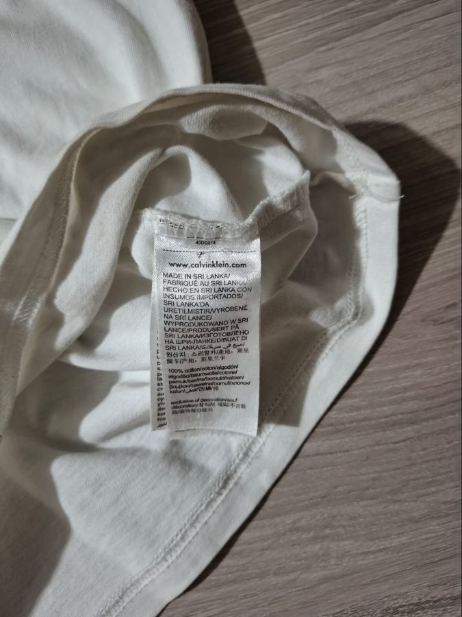 Calvin Klein Jeans White Logo Tape Polo