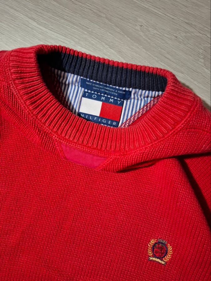 Tommy Hilfiger Vintage 90s Knit Sweater Red