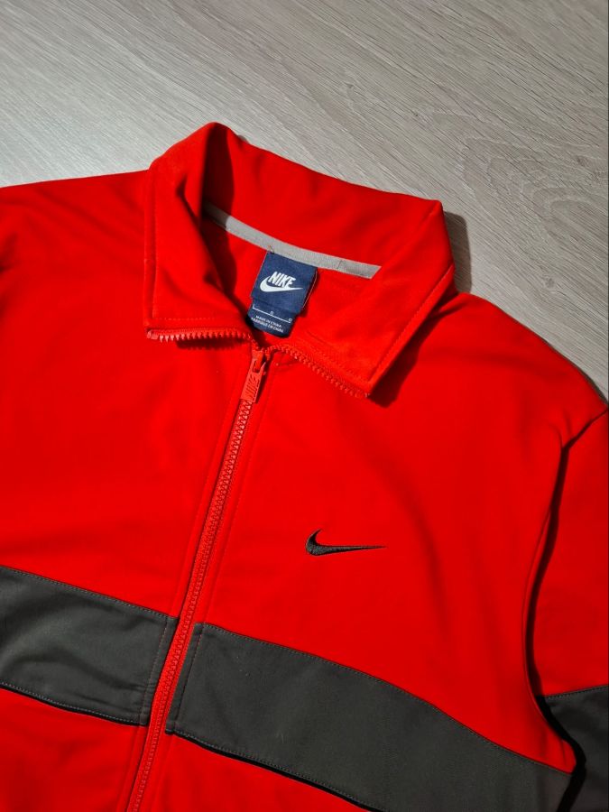 Vintage Y2K Nike Red Track Jacket Blue Tag