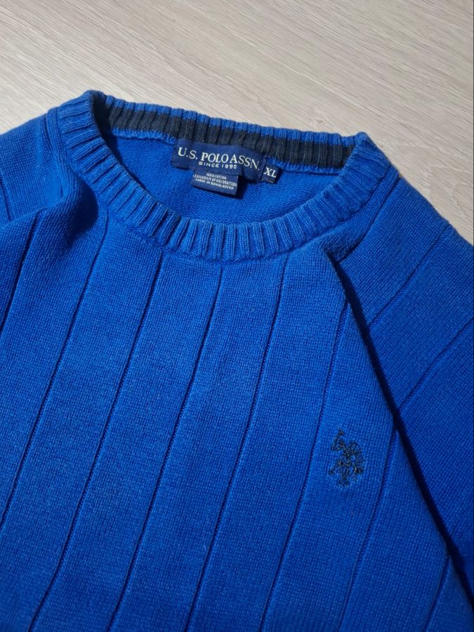 U.S. Polo Assn. Royal Blue Crewneck Knit Sweater