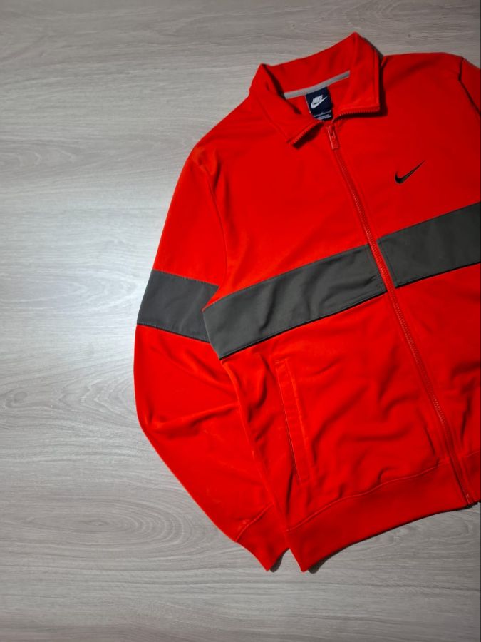 Vintage Y2K Nike Red Track Jacket Blue Tag
