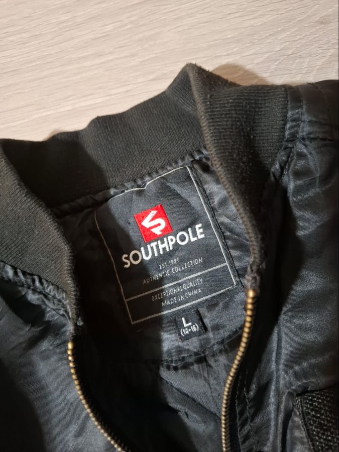 South Pole Black Bomber Jacket Youth Size