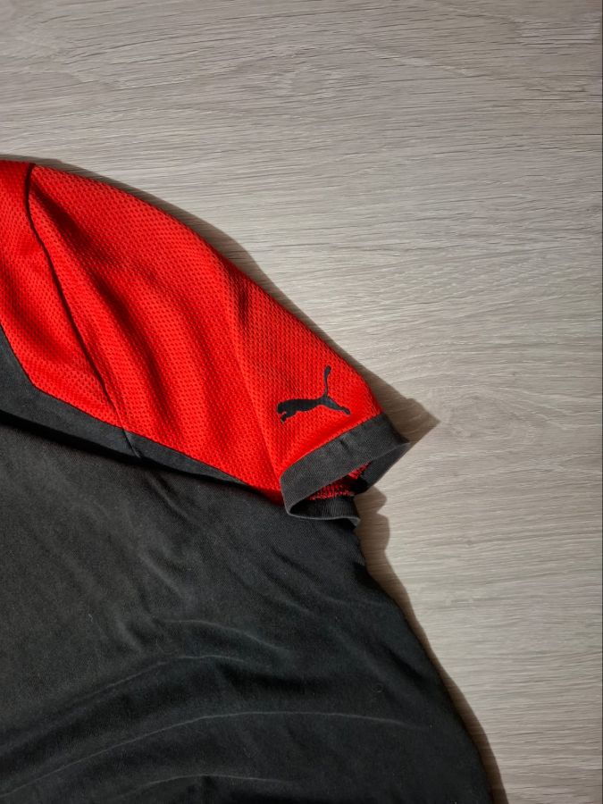 Puma Scuderia Ferrari Black Red Mesh T-Shirt
