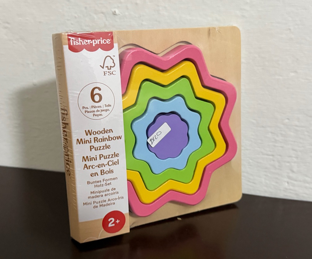 Rompecabezas 6 pzas Fisher Price - Arcoíris de madera
