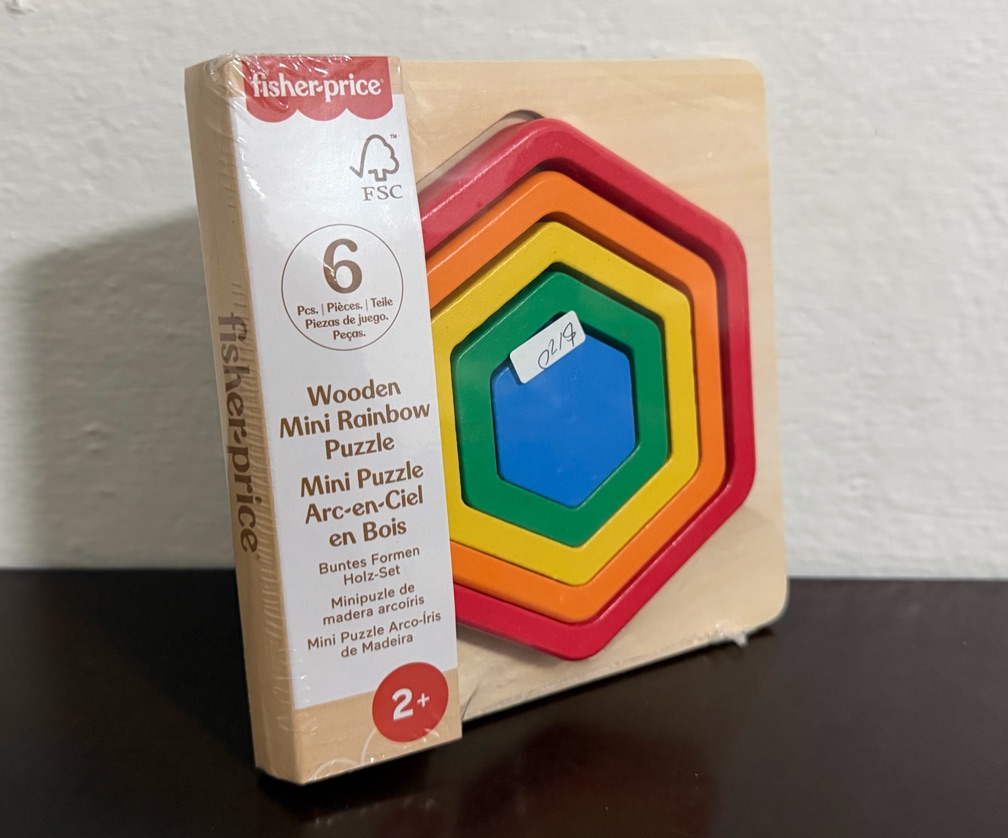 Rompecabezas 6 pzas Fisher Price - arcoíris de madera