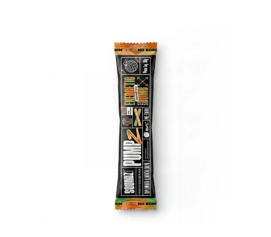 Sachê Pré-treino baixa Cafeína - Energético - Pump Z Squadz10g