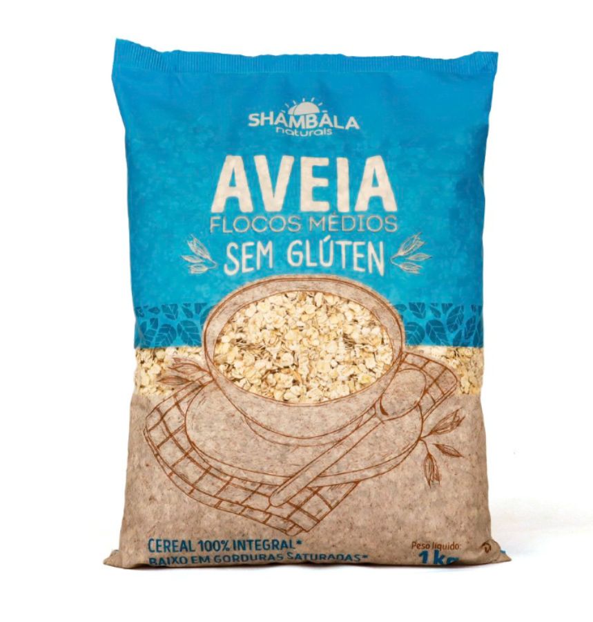 Aveia Flocos Médios - Shambala - 1kg