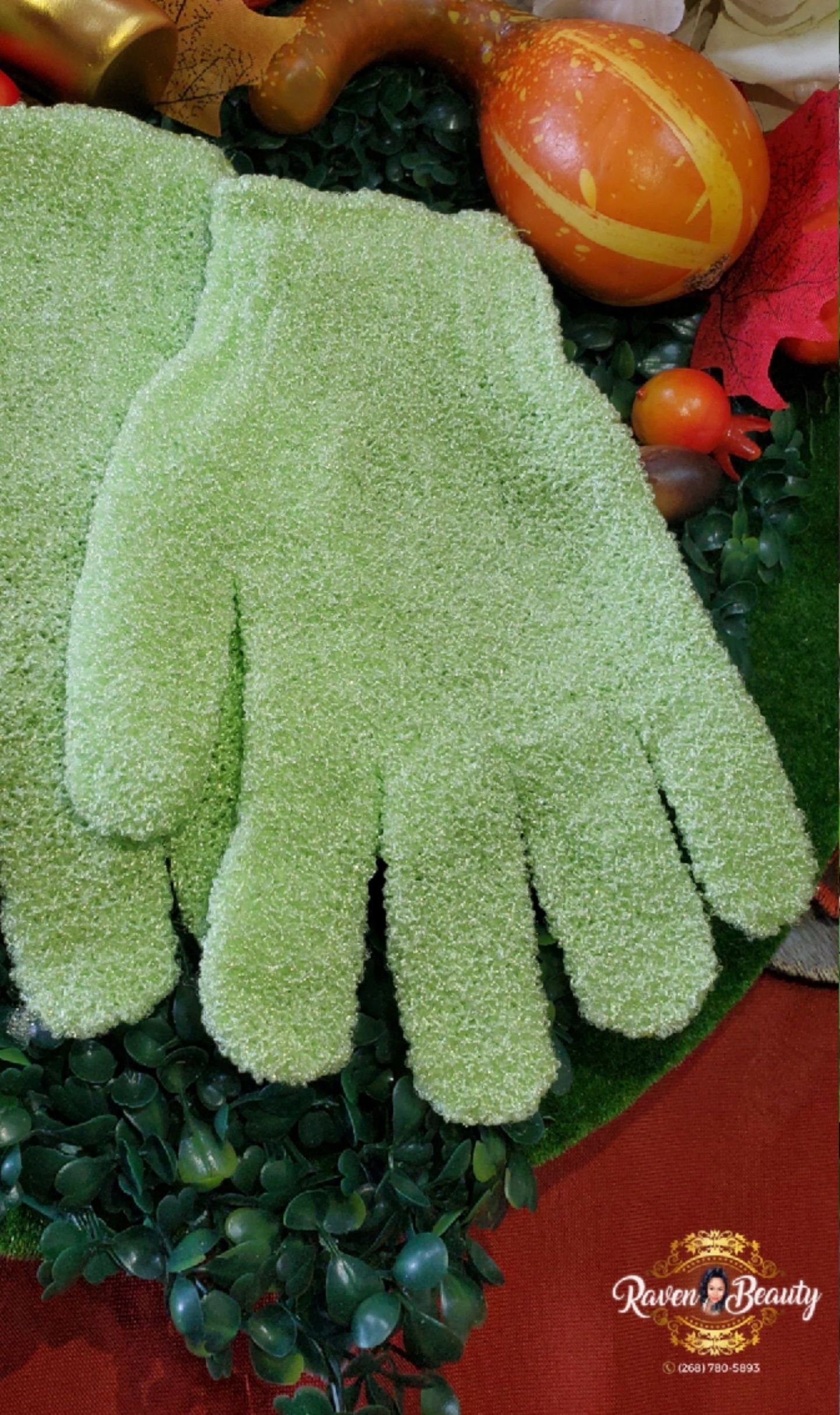 Neon Green - Exfoliating Glove - Pair