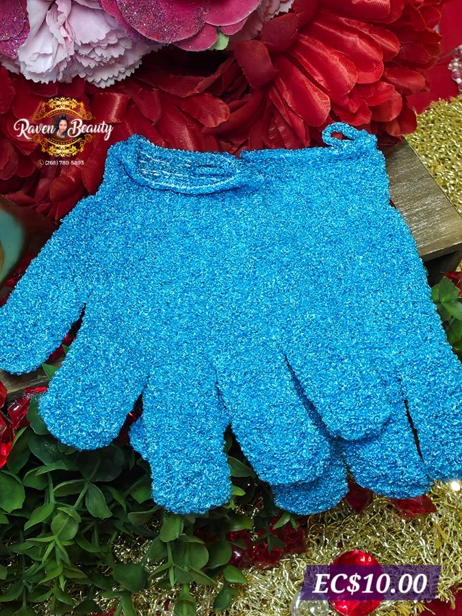 Aqua Blue - Exfoliating Glove - Pair