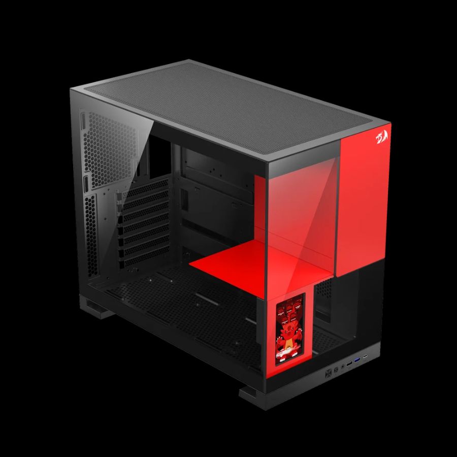 Gabinete Gamer Redragon Eternal Pro Preto e Vermelho CA-613BR