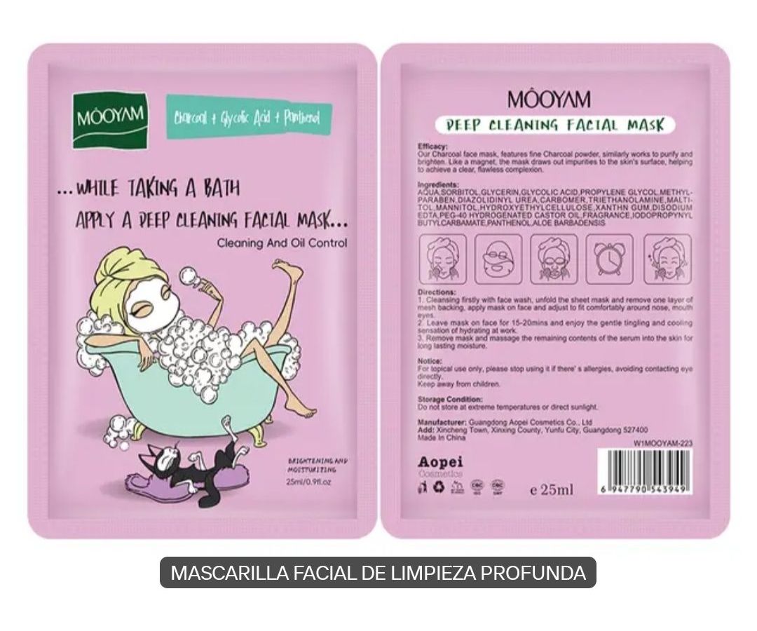 Mascarilla limpieza profunda