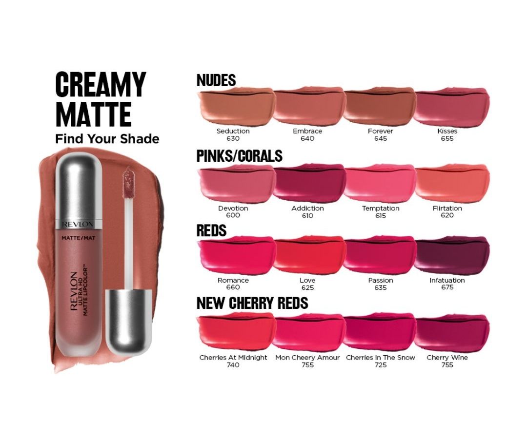 Labial Revlon ultra HD Matte Lipcolor