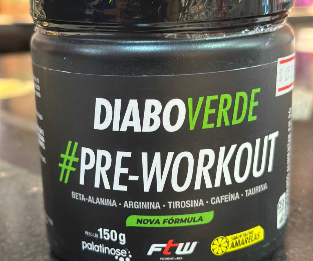 Pré treino diabo verde 150g S/FRUTAS AMARELAS