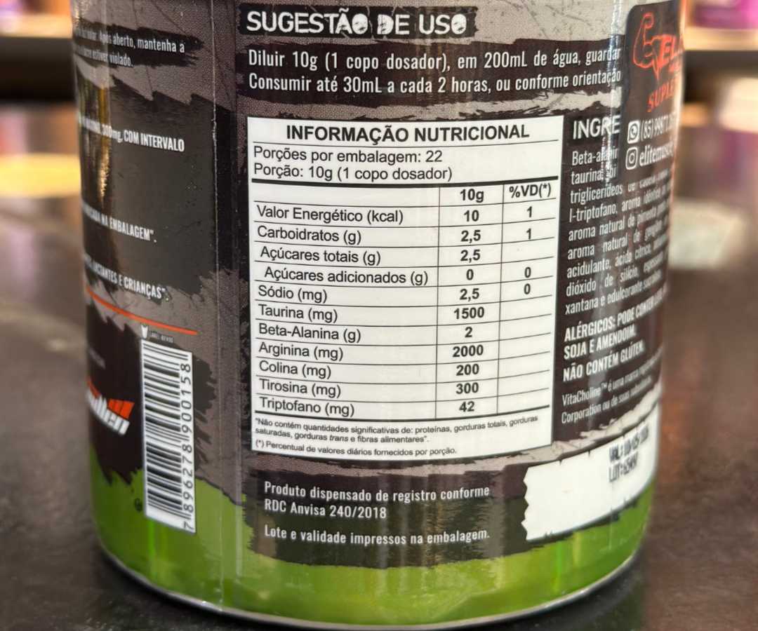 Pré treino c4 sem cafeína 220g S/LIMÃO