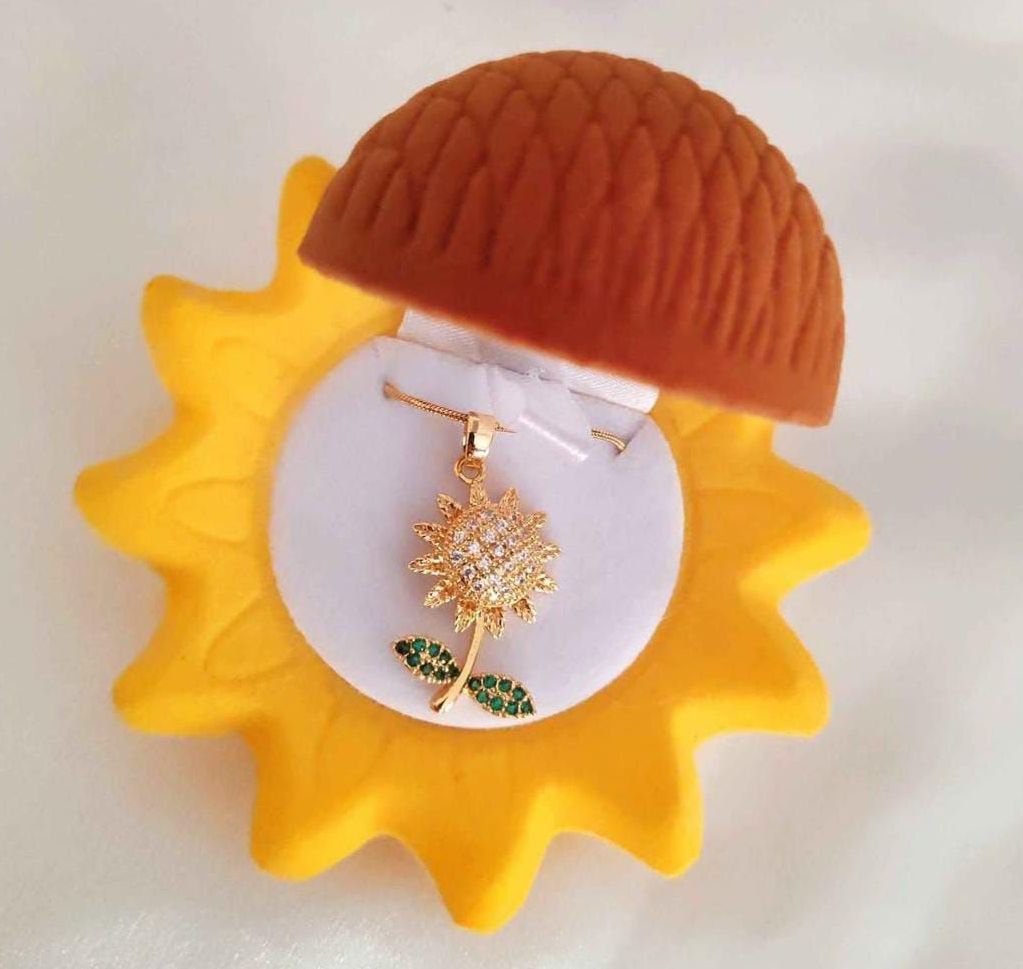 Collar de girasol rotatorio+ caja de girasol.