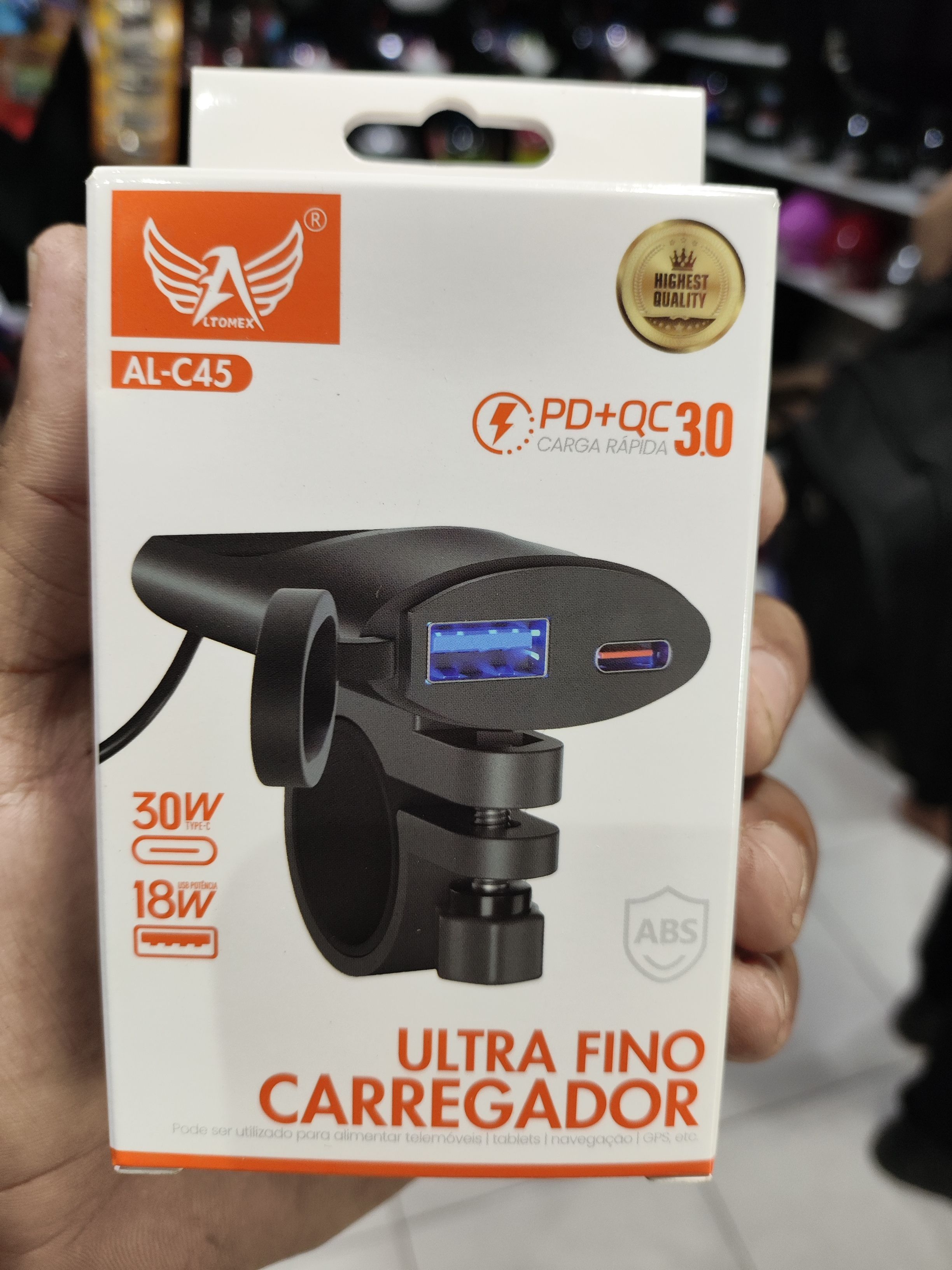 Carregador Ultra Fino 3.0 AL-C45 (Turbo/Power)