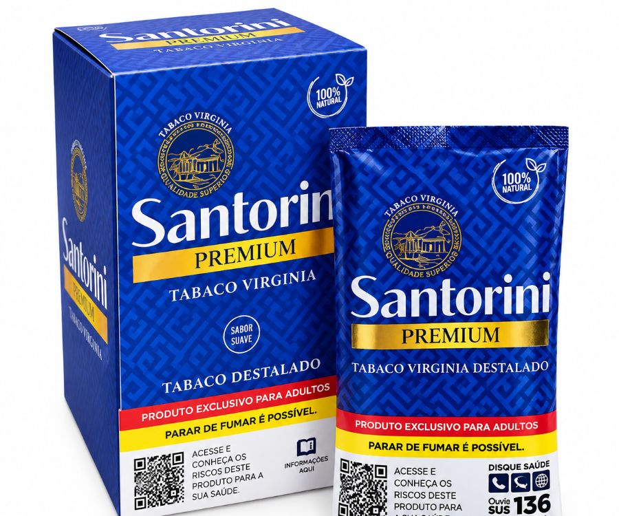 . Tabaco Premium Santorini 25g - Caixa c/6