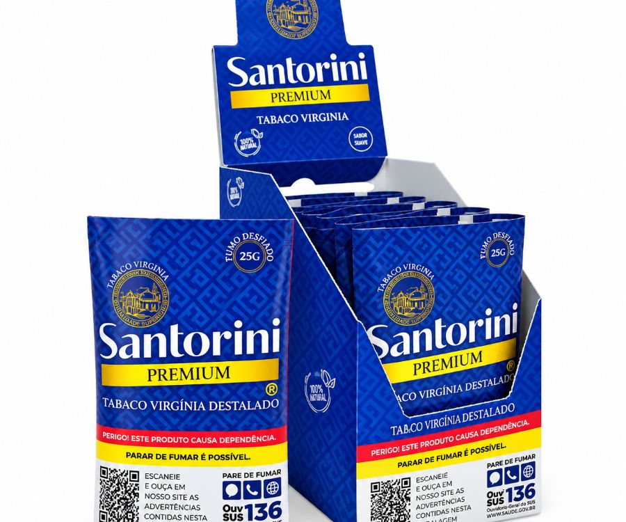 . Tabaco Premium Santorini 25g - Caixa c/6