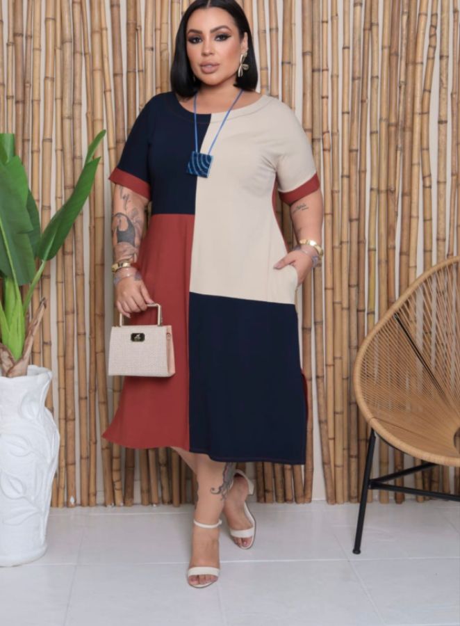 Vestido viscolycra premium plus size