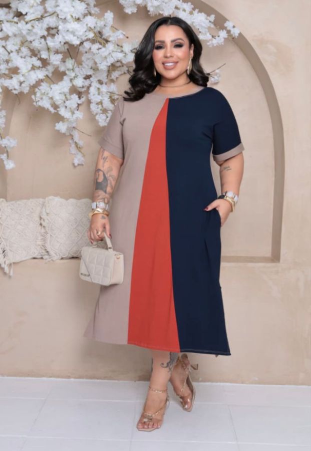 Vestido viscolycra premium plus size