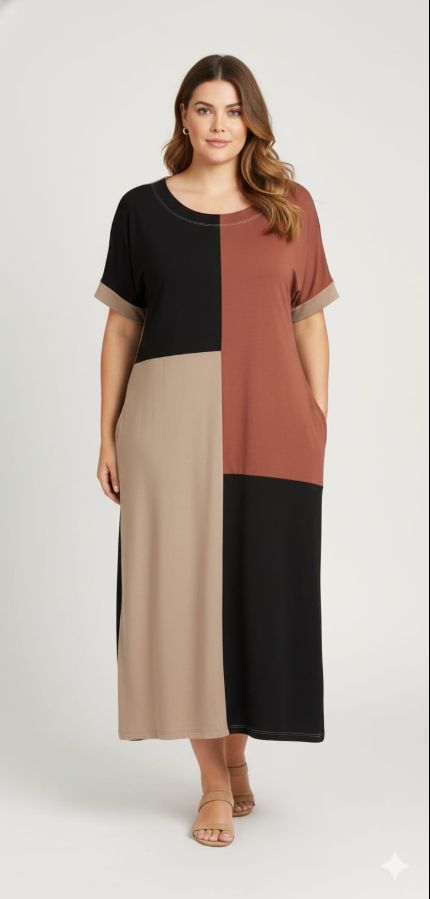Vestido viscolycra premium plus size