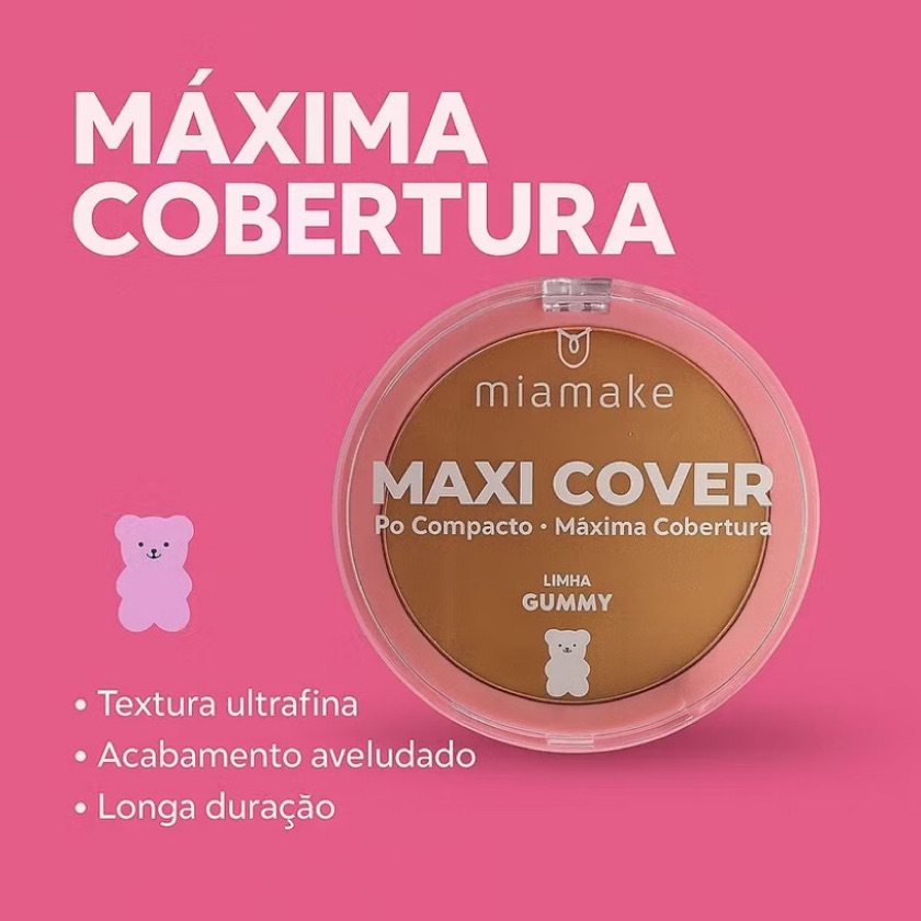 Pó Compacto Maxi Cover - Miamake