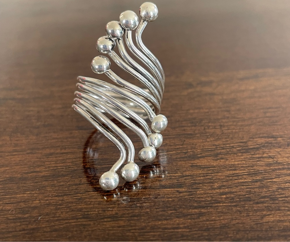 Anillo Diez Perlas de Plata