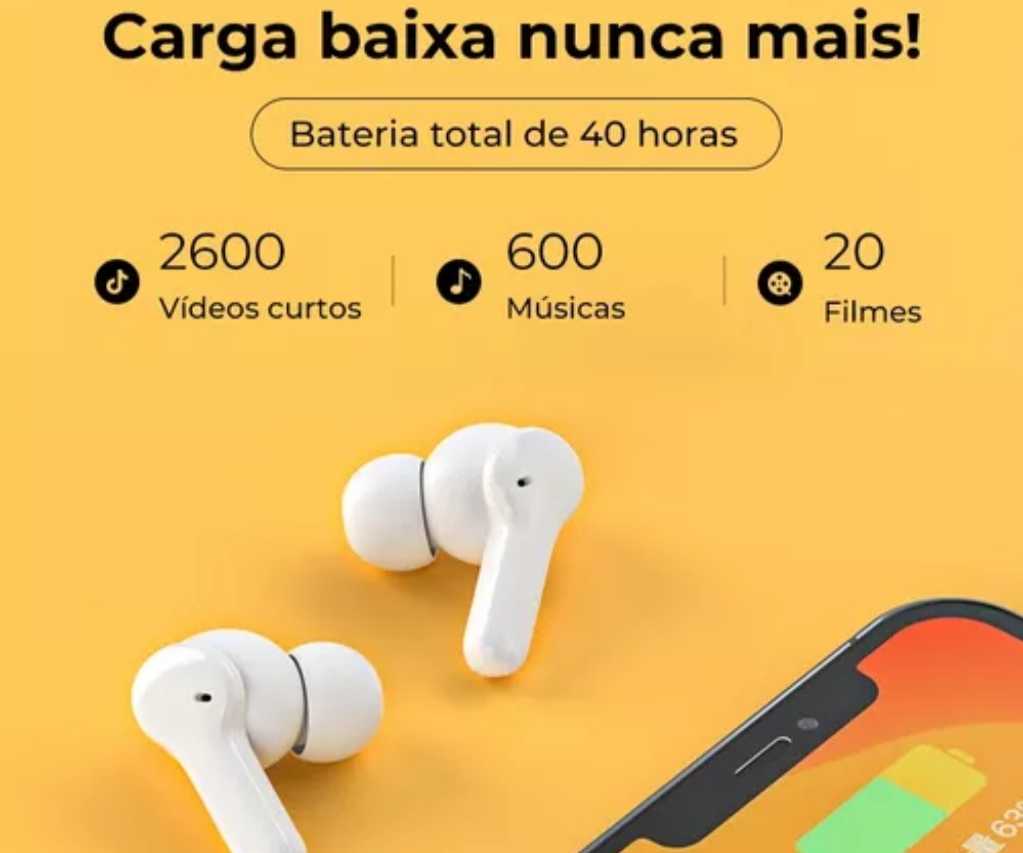 Fone Qcy T13 ANC Sem Fio, Bluetooth 5.3 Com Cancelamento De Ruído Ativo