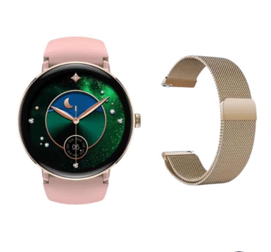 Zeblaze Elegance Two 38mm | Amoled Treinos Saúde | 2 pulseiras