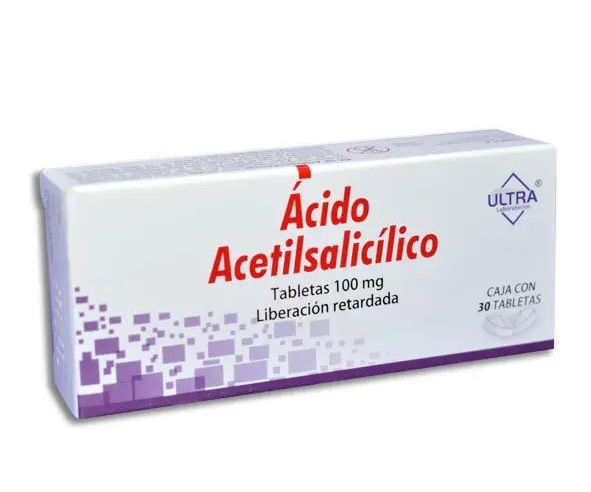 ÁCIDO ACETILSALICÍLICO (Ultra) c/30 TABS. L.R. 100 MG.
Ácido Acetilsalicílico 100mg. (Liberación retardada).
