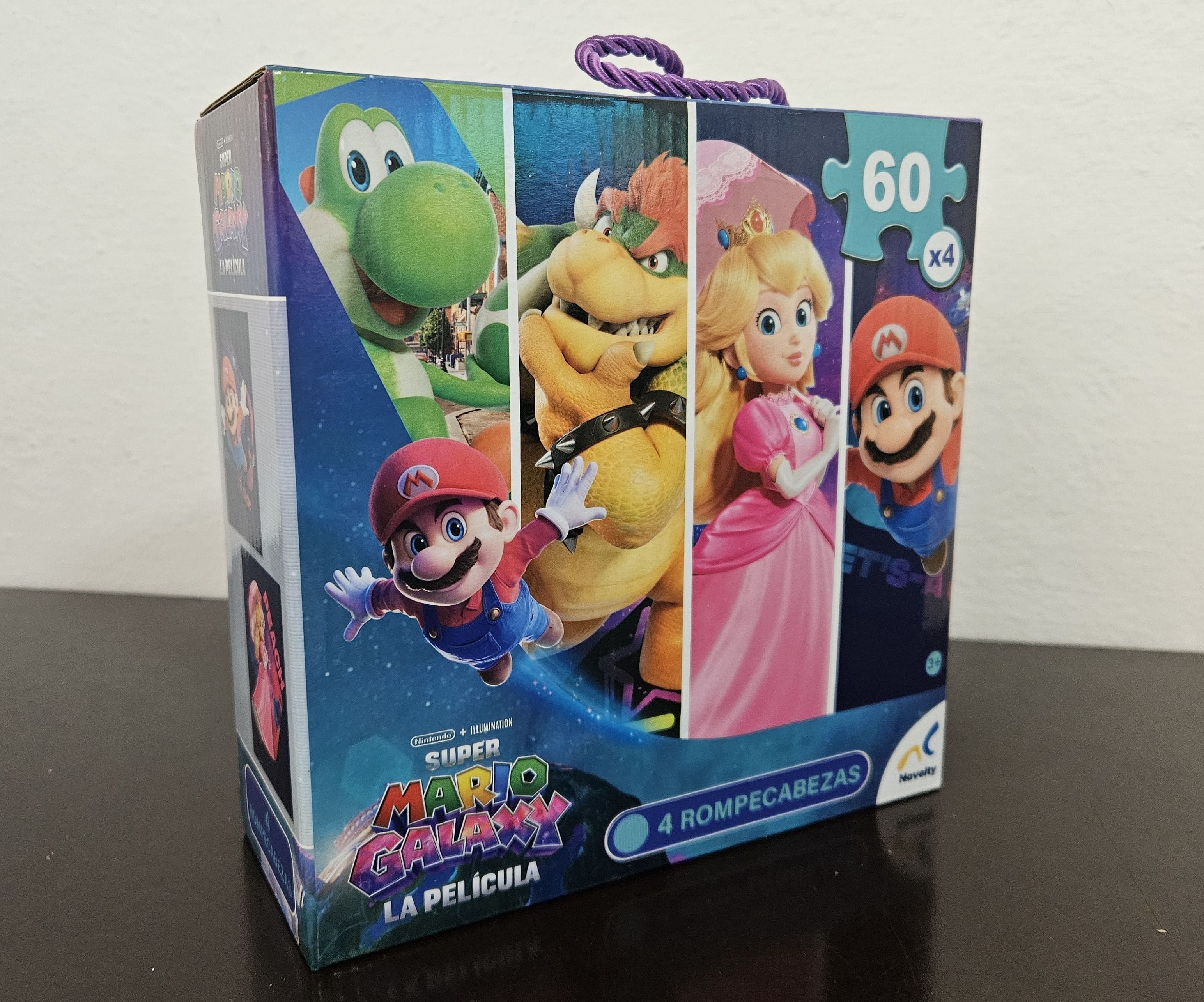 Rompecabezas Novelty 60 Pzas 4 en 1 - Mario Galaxy