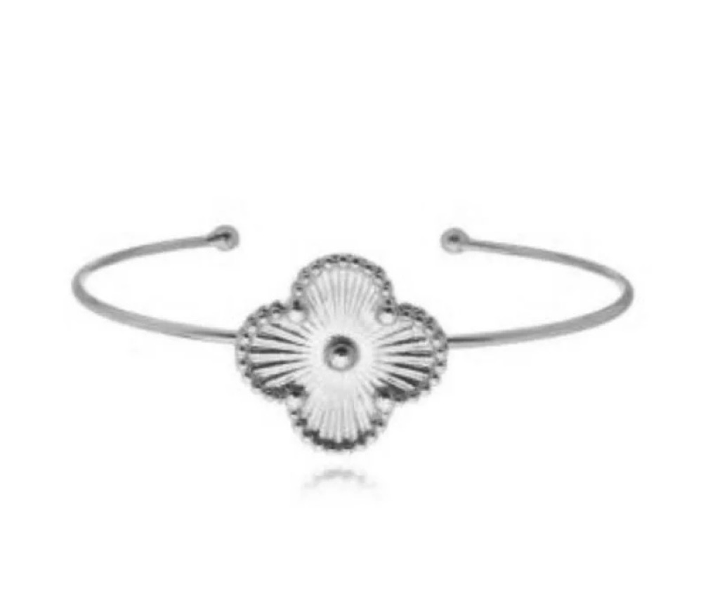 Bracelete trevo silver