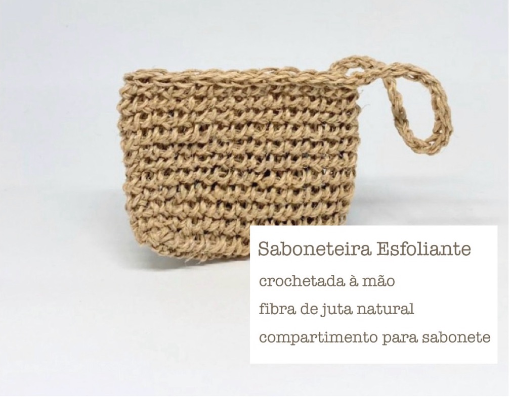Saboneteira esfoliante de juta