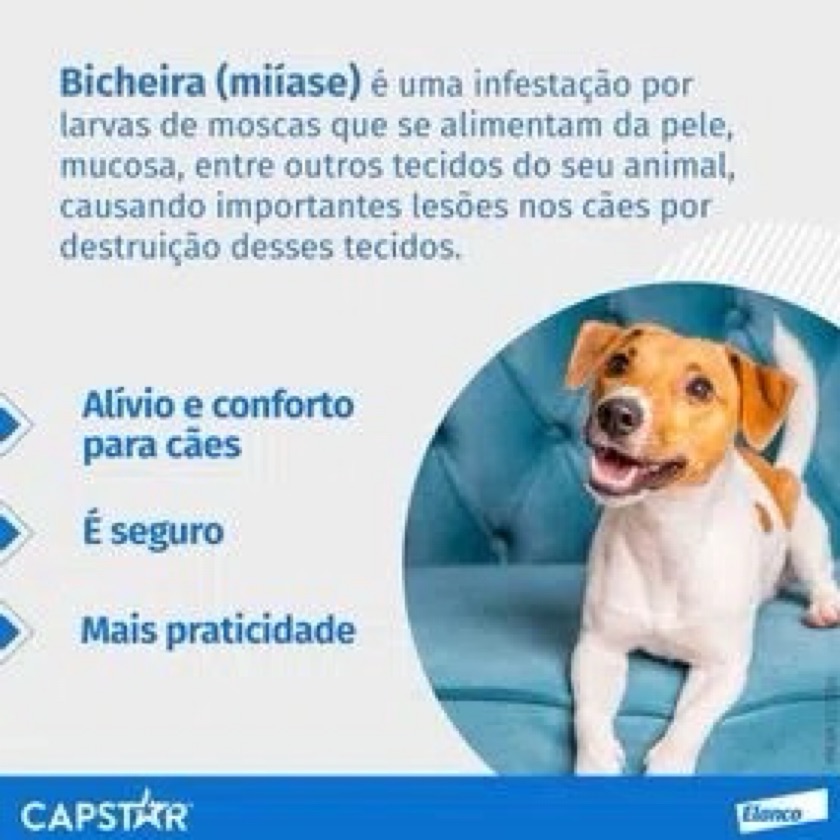 Antipulgas Cães Capstar 57mg (de 11,4 a 57 kg) 1 comprimido