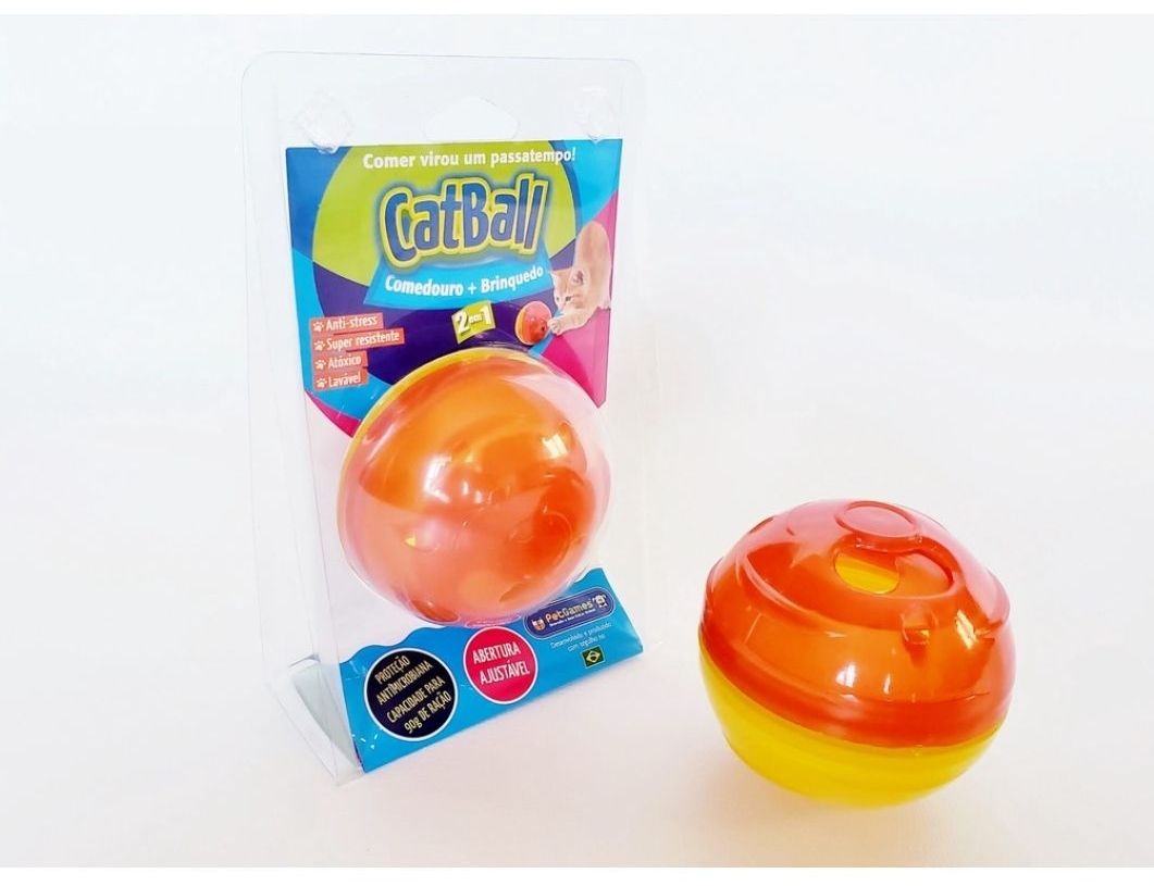 Brinquedo Comedouro 2 em 1 Gatos Pet Games Cat Ball
