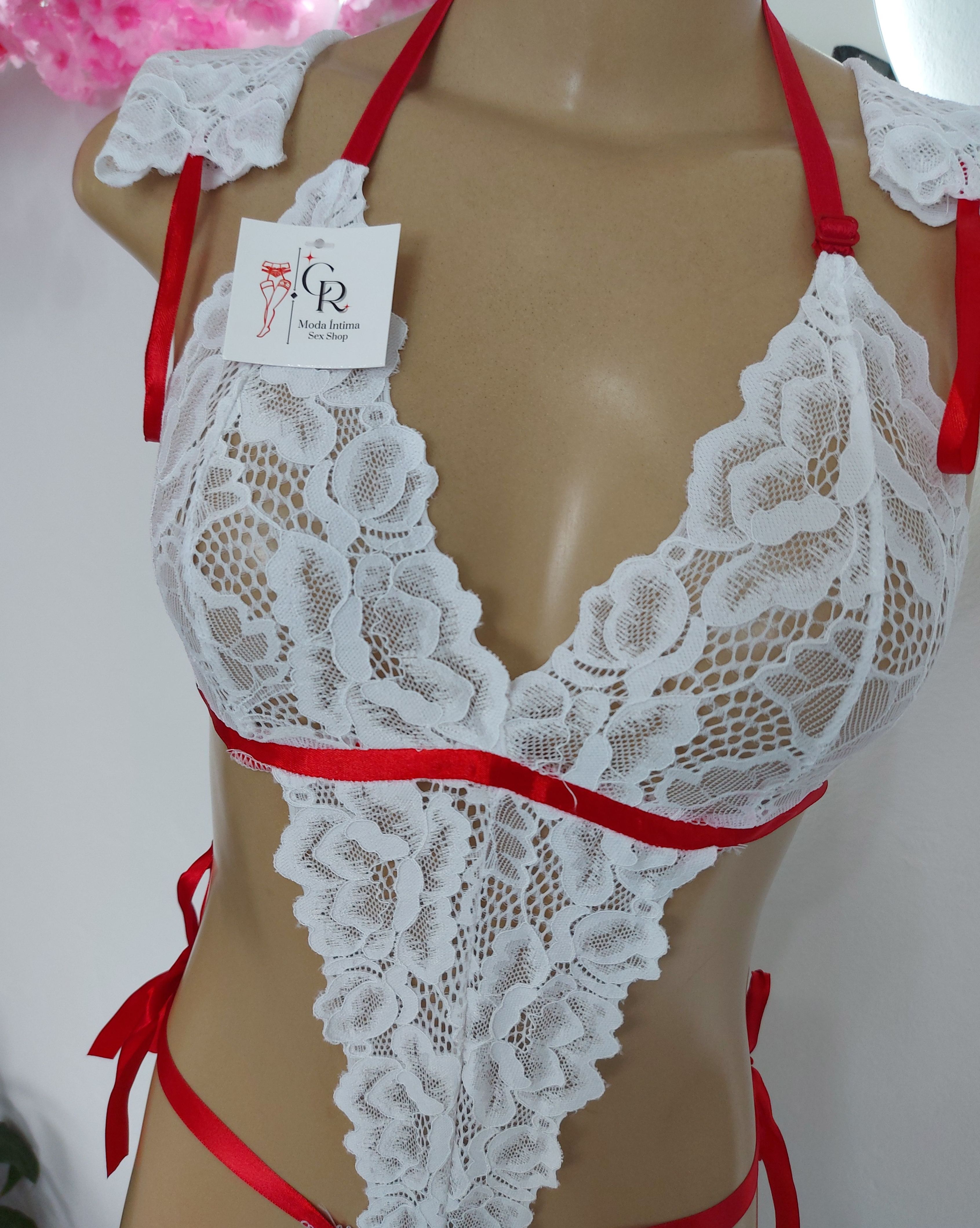 Body Cetim com Luva e Perneira