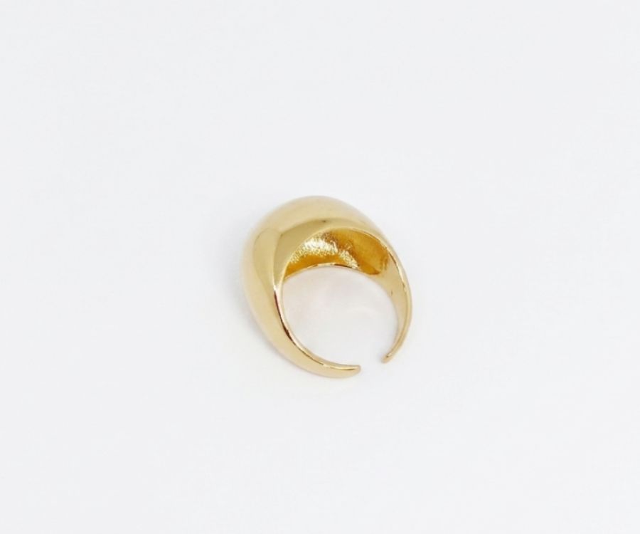 Anel Largo Liso Ajustável banho Premium a Ouro 18k