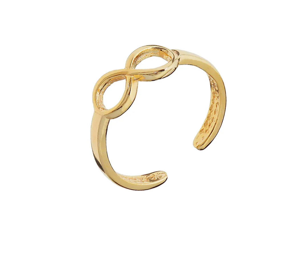 Anel falange infinito banho Ouro 18 k