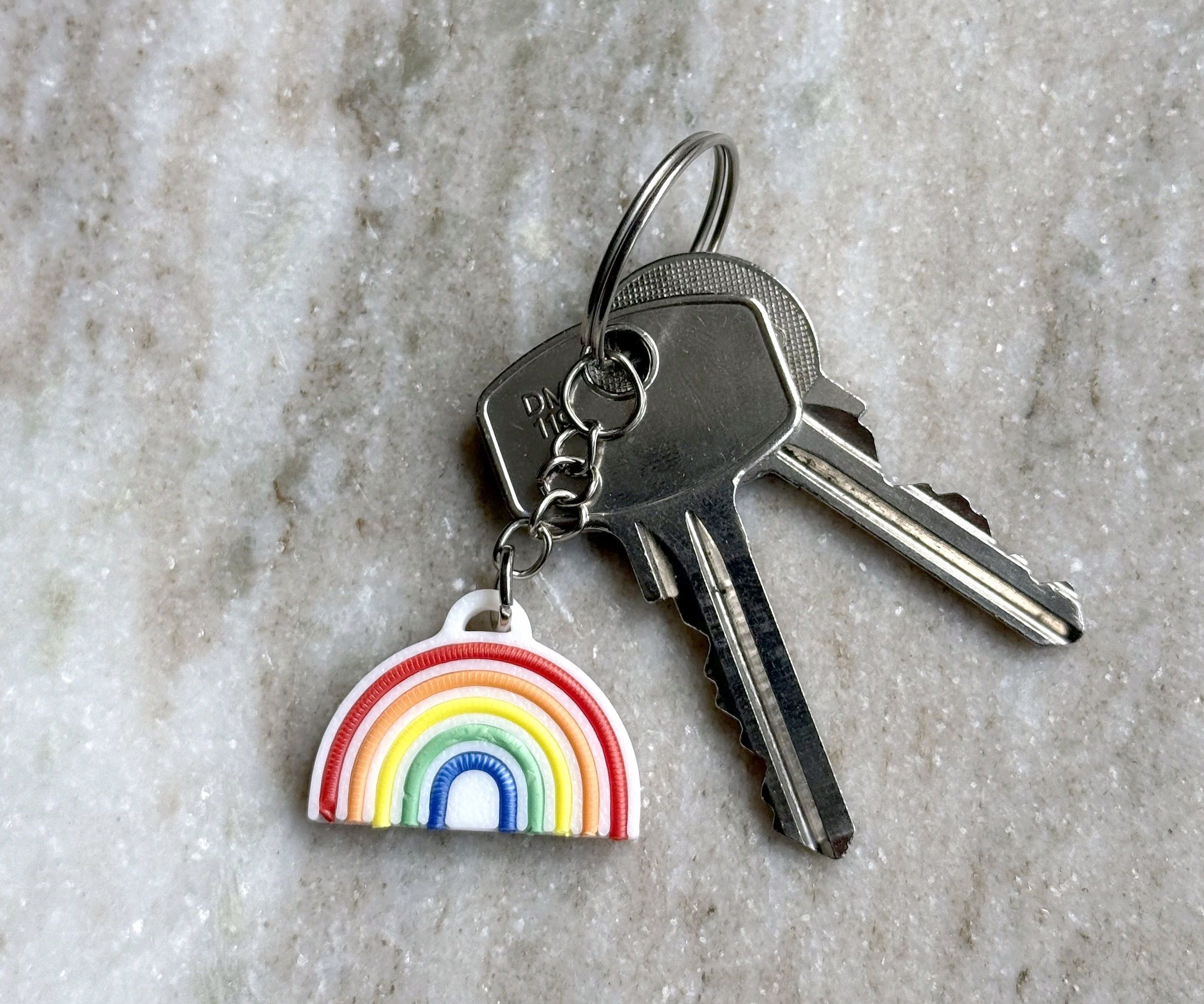 Glow in the Dark Rainbow Keychain