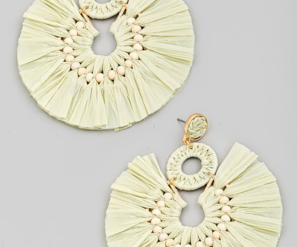 Circle Disc Drop Earrings