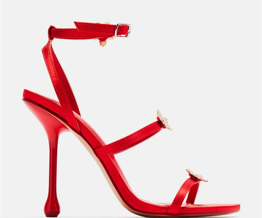 Red Hot Heeled Sandals - Red