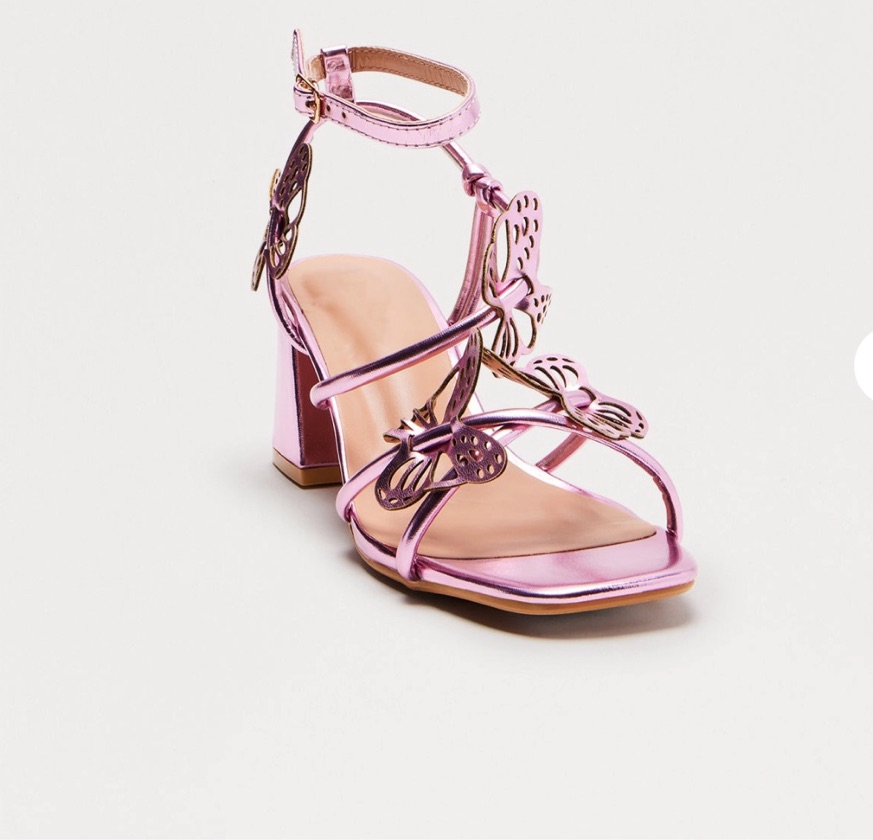 Butterfly Ankle Strap Heels -Pink