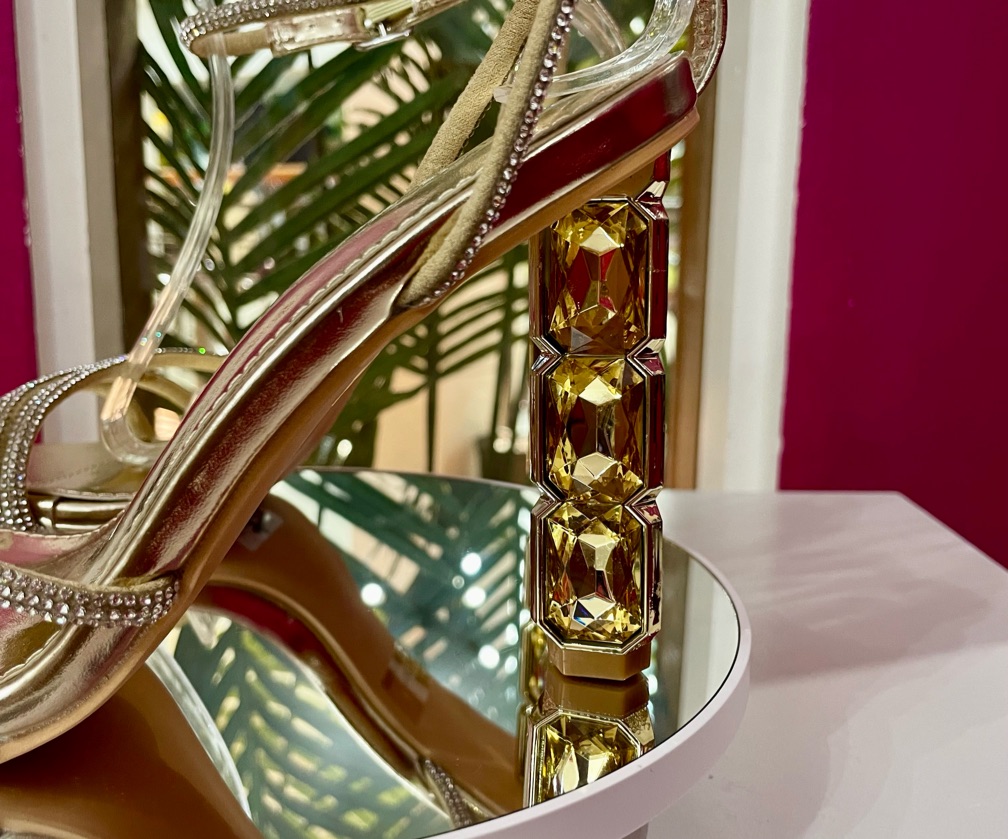 Out On The Town Heeled Sandals - Gold